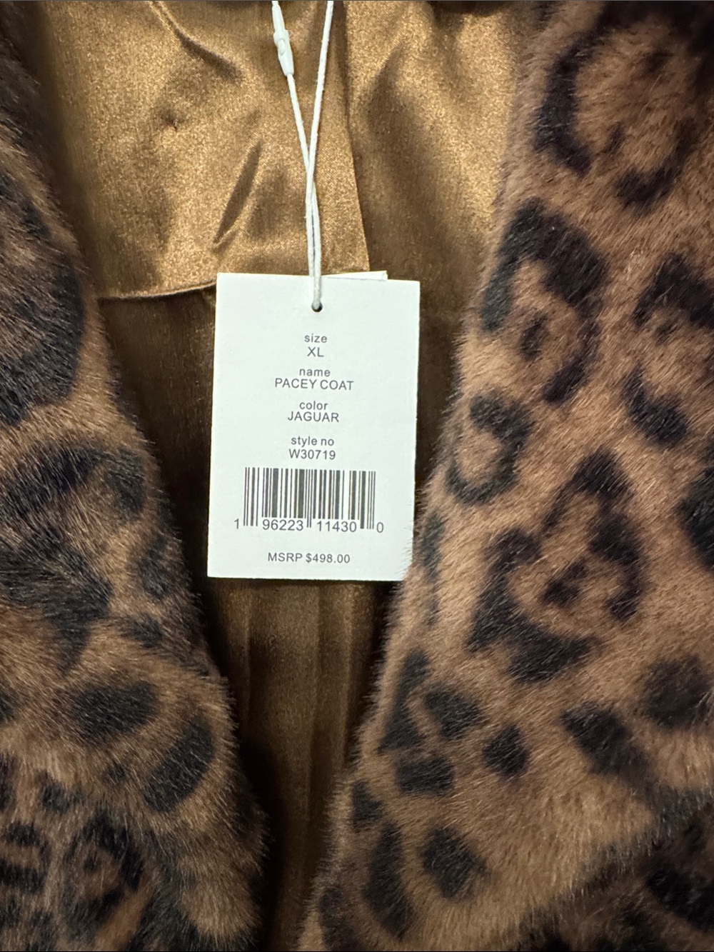 Walter Baker Leopard-Print Faux Fur Teddy Coat in Brown and Black - Picture 2 of 4